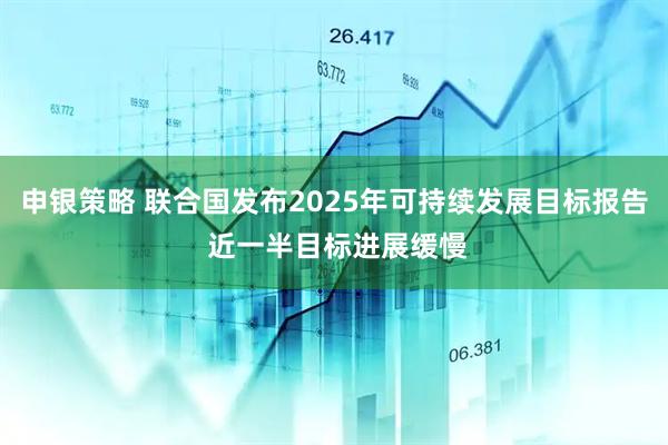 申银策略 联合国发布2025年可持续发展目标报告 近一半目标进展缓慢