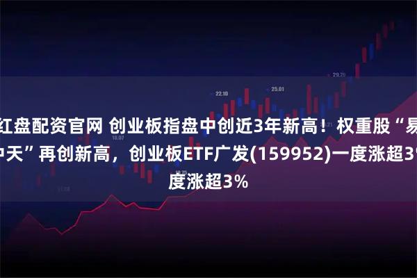 红盘配资官网 创业板指盘中创近3年新高！权重股“易中天”再创新高，创业板ETF广发(159952)一度涨超3%