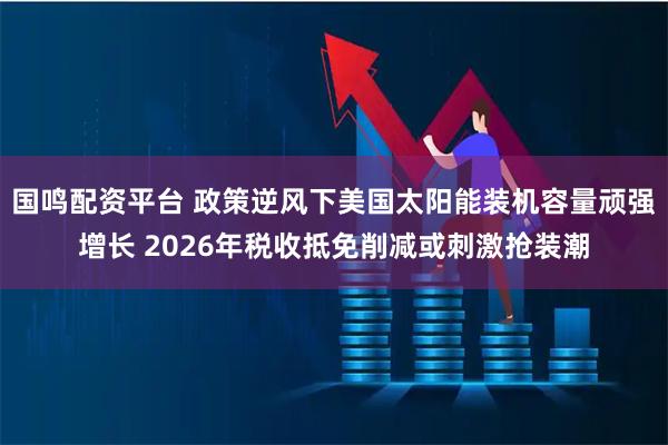 国鸣配资平台 政策逆风下美国太阳能装机容量顽强增长 2026年税收抵免削减或刺激抢装潮